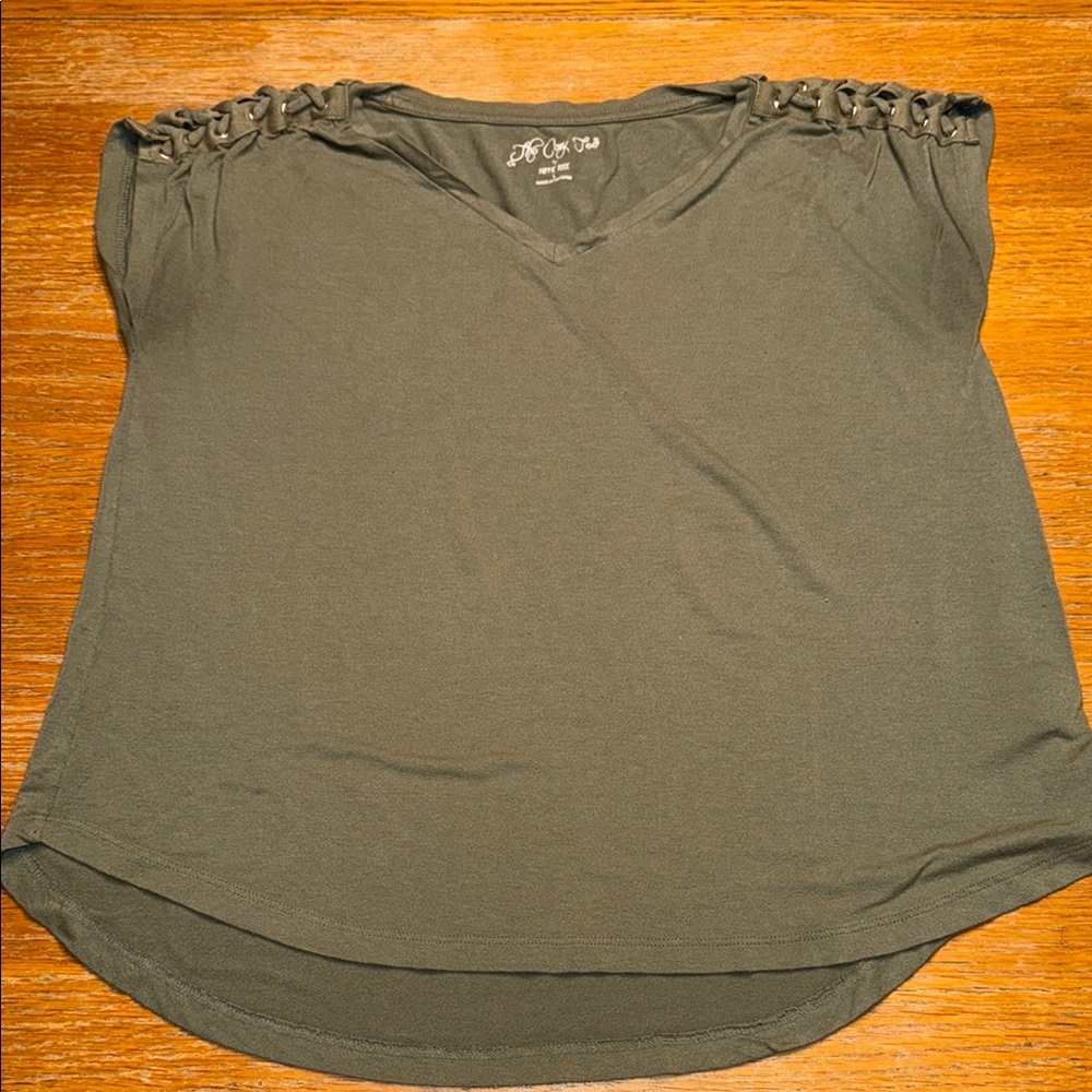 Green Ruched Sleeveless Blouse